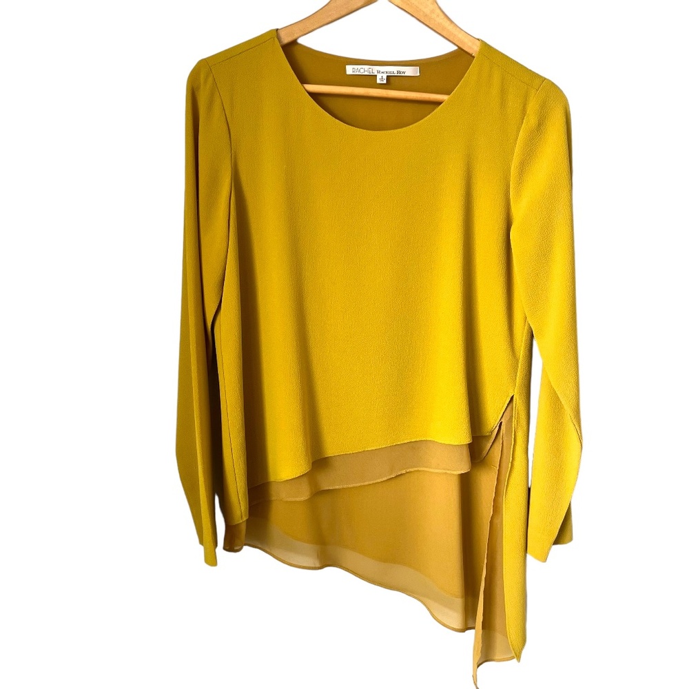 RACHEL Rachel Roy Blooms & Stripes Forever Asymmetrical Hem Blouse